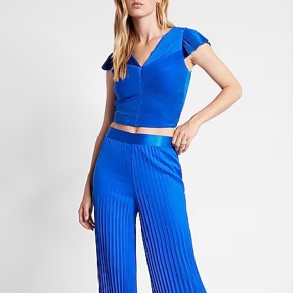Express Pants & Jumpsuits Express Super High Waisted Pleated Wide